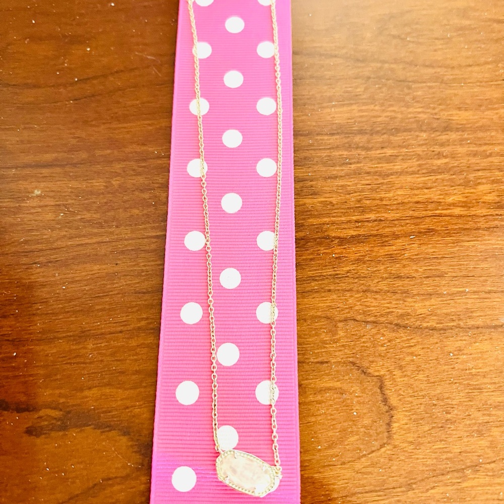 Kendall Scott pink& gold necklace